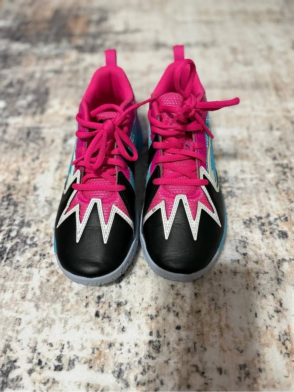 Puma Kids Pink, Teal & Black Athletic Sneakers